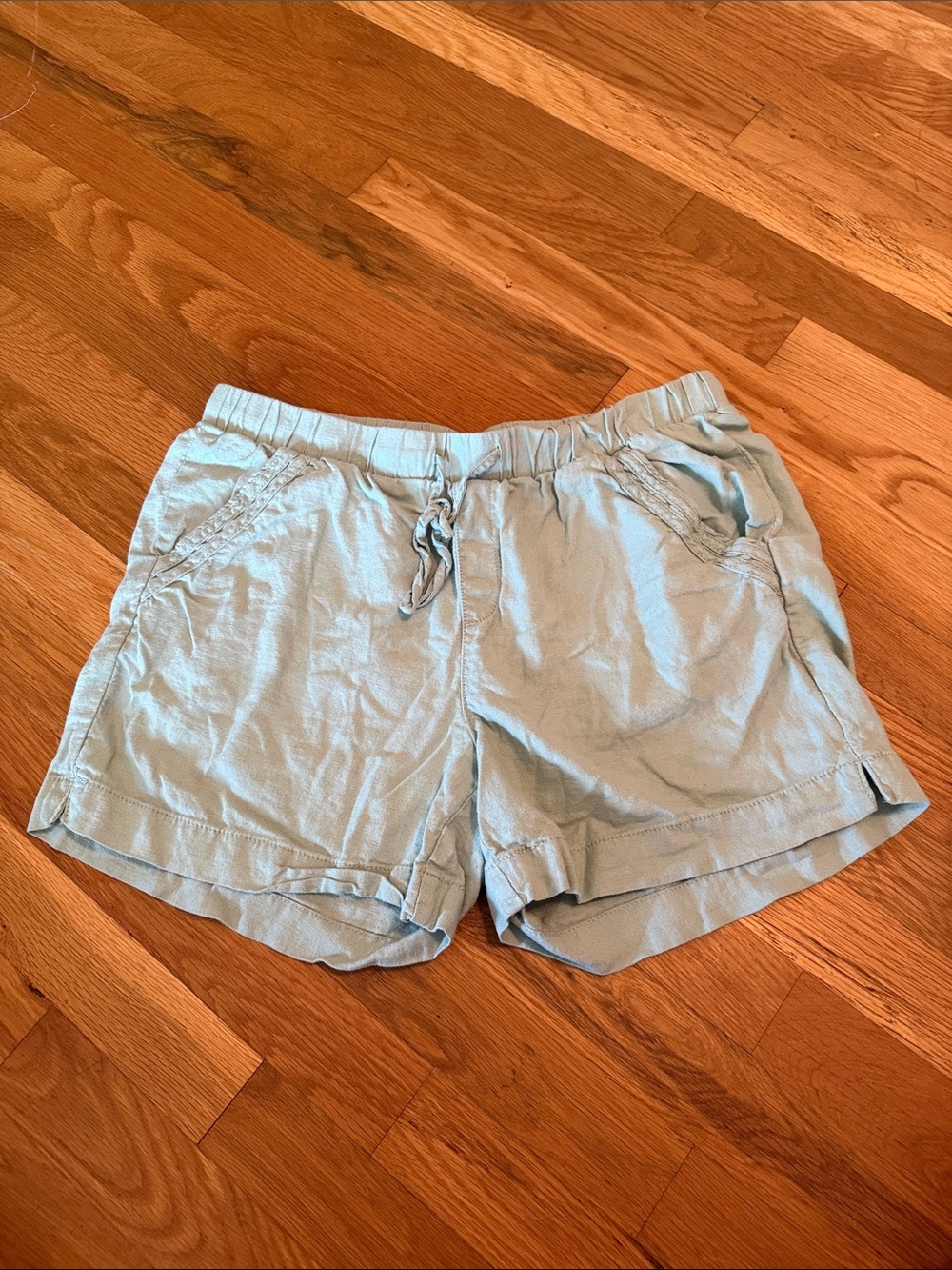 Briggs New York Light Blue Flat Front Drawstring Shorts